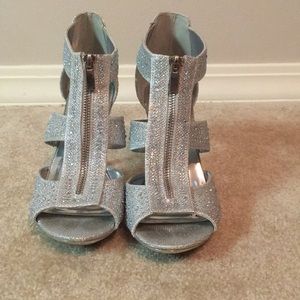 Sparkly silver shoes
